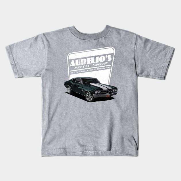 Aurelio's Auto Shop - John Wick Kids T-Shirt by DreamStatic